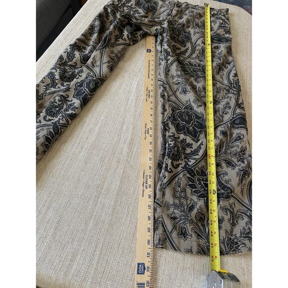 Etro Women’s Linen Pants Paisley Jacquard Wide Leg Relaxed Fit Italy XXL - Picture 3 of 14